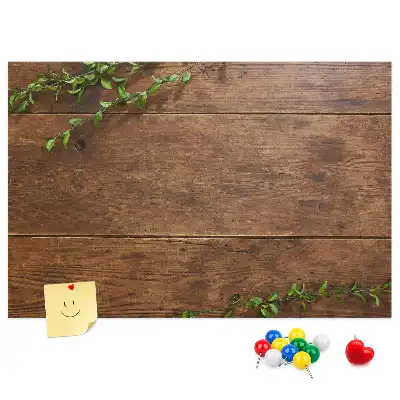 Memobord van kurk met rustieke houten lijst