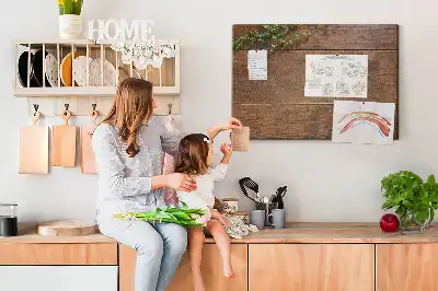 Memobord van kurk Rustiek hout