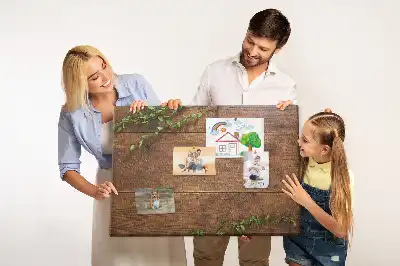 Memobord van kurk Rustiek hout