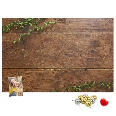 Memobord van kurk Rustiek hout