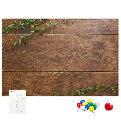 Memobord van kurk Rustiek hout