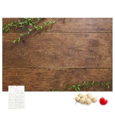 Memobord van kurk Rustiek hout