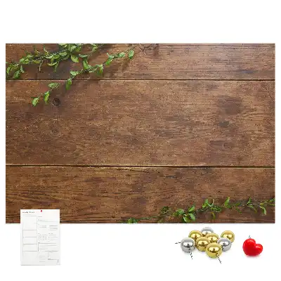 Memobord van kurk Rustiek hout