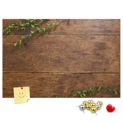 Memobord van kurk Rustiek hout