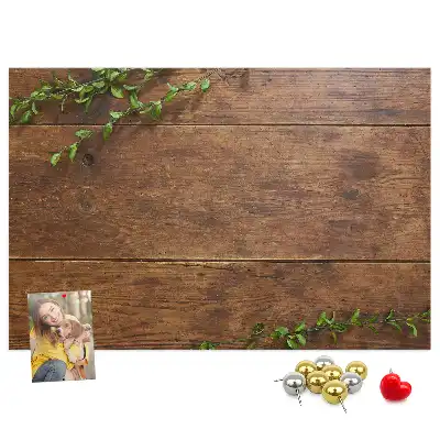 Memobord van kurk Rustiek hout