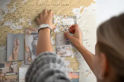 Memobord van kurk Politieke Wereldkaart