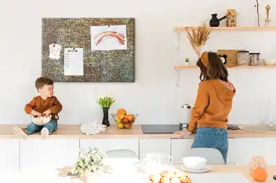 Memobord van kurk Roest op metaal