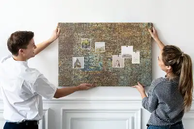 Memobord van kurk Roest op metaal
