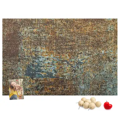 Memobord van kurk Roest op metaal
