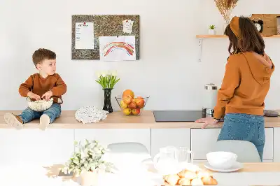 Memobord van kurk Roest op metaal