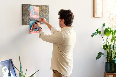 Memobord van kurk Roest op metaal