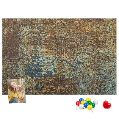 Memobord van kurk Roest op metaal