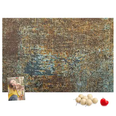 Memobord van kurk Roest op metaal