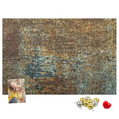 Memobord van kurk Roest op metaal