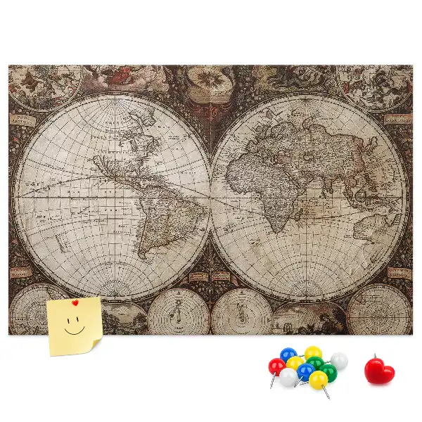 Kurk prikbord Klassieke atlas van weleer