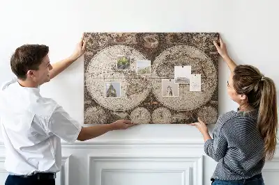 Kurk prikbord Klassieke atlas van weleer