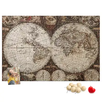 Kurk prikbord Klassieke atlas van weleer