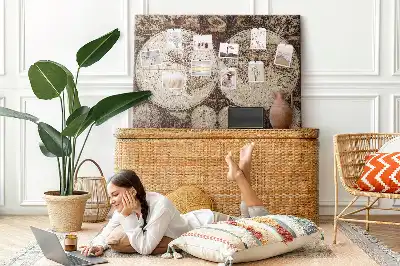 Kurk prikbord Klassieke atlas van weleer