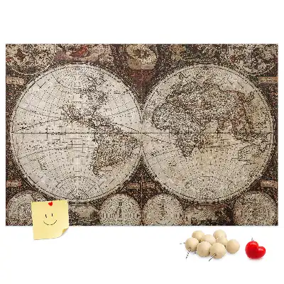 Kurk prikbord Klassieke atlas van weleer