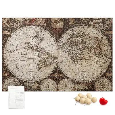 Kurk prikbord Klassieke atlas van weleer