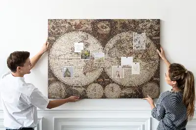 Kurk prikbord Klassieke atlas van weleer