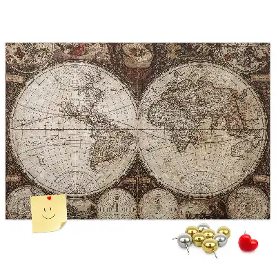 Kurk prikbord Klassieke atlas van weleer