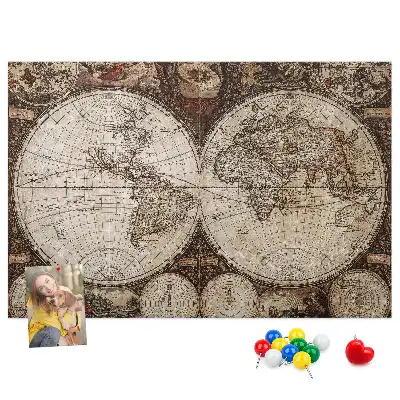 Kurk prikbord Klassieke atlas van weleer
