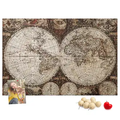 Kurk prikbord Klassieke atlas van weleer