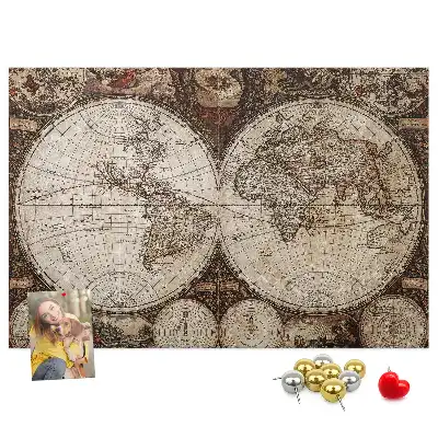 Kurk prikbord Klassieke atlas van weleer