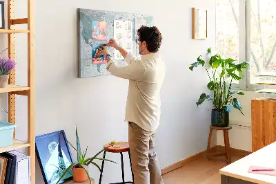 Memobord van kurk Officiële staatsindeling van de wereld