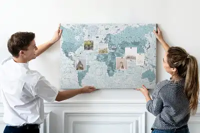 Memobord van kurk Officiële staatsindeling van de wereld