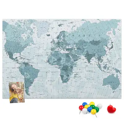 Memobord van kurk Officiële staatsindeling van de wereld