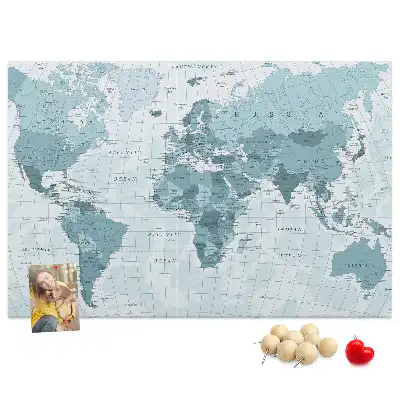 Memobord van kurk Officiële staatsindeling van de wereld