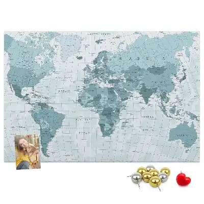 Memobord van kurk Officiële staatsindeling van de wereld