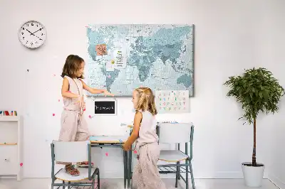 Memobord van kurk Officiële staatsindeling van de wereld