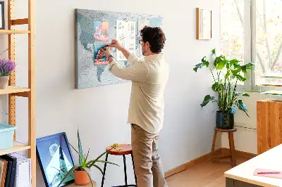 Memobord van kurk Officiële staatsindeling van de wereld