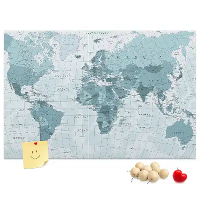Memobord van kurk Officiële staatsindeling van de wereld