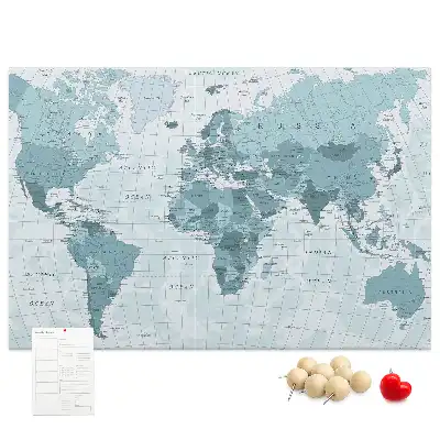 Memobord van kurk Officiële staatsindeling van de wereld