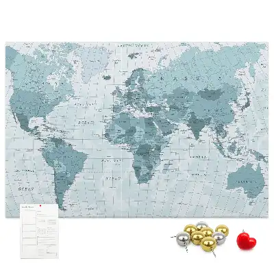 Memobord van kurk Officiële staatsindeling van de wereld