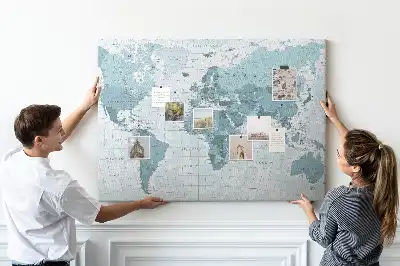 Memobord van kurk Officiële staatsindeling van de wereld
