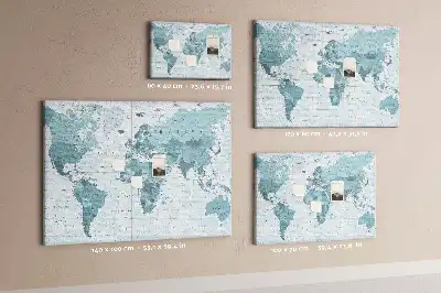 Memobord van kurk Officiële staatsindeling van de wereld