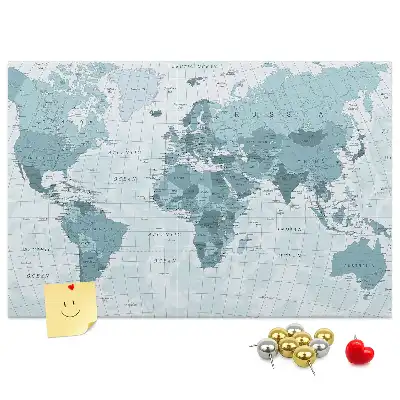 Memobord van kurk Officiële staatsindeling van de wereld
