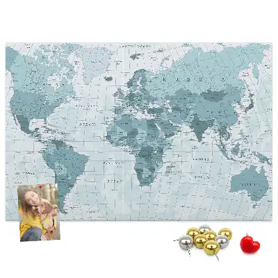 Memobord van kurk Officiële staatsindeling van de wereld