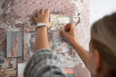 Kurk prikbord Landen van de wereld politieke kaart