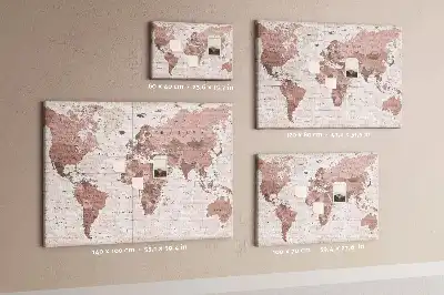 Kurk prikbord Landen van de wereld politieke kaart