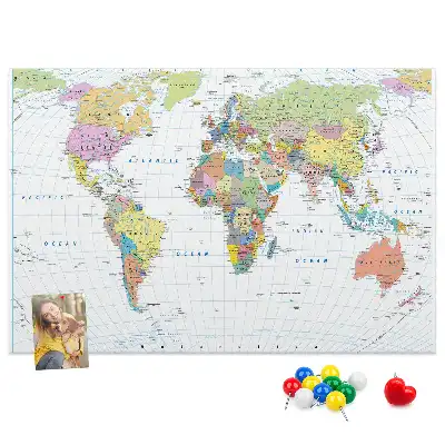 Kurk prikbord Landen van de wereld indeling