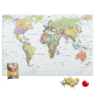 Kurk prikbord Landen van de wereld indeling