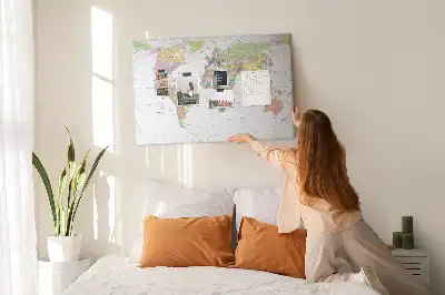 Kurk prikbord Landen van de wereld indeling