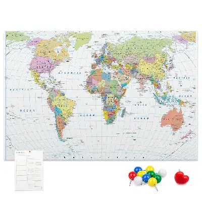 Kurk prikbord Landen van de wereld indeling