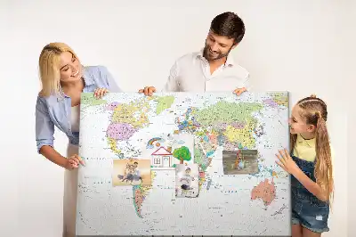 Kurk prikbord Landen van de wereld indeling